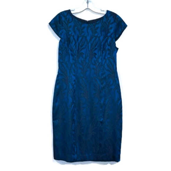 J. Crew Dresses & Skirts - J. Crew NWOT Blue Sheath Dress with Flutter Cap Sleeves
